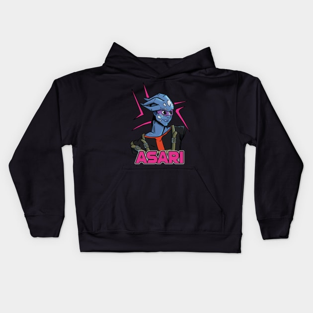 Asari Bust Kids Hoodie by Dylan